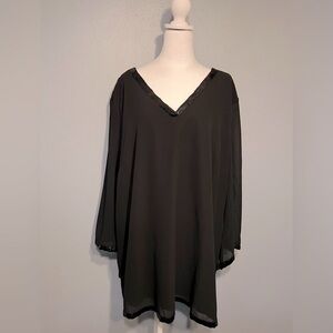 Bell-sleeve Black Blouse